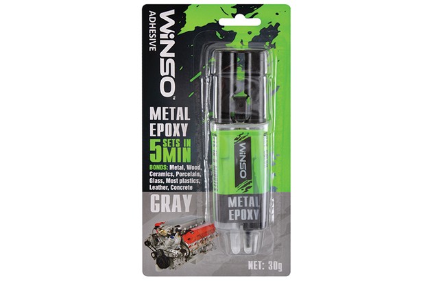 Клей епоксидний двокомпонентний WINSO Metal Epoxy 30g. сірий