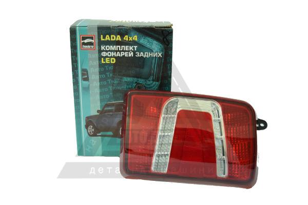Ліхтар задній світлодіодний ВАЗ 2121 Нива LADA 4x4, лівий + правий, комплект №3 (червоний) АВТО ДІЛЕР