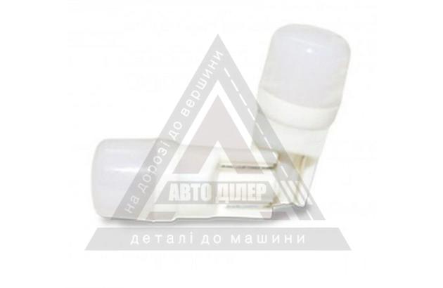 Лампа LED WHITE T10 W2,1x9,5d 12V-3SMD-2016 матова з лінзою, керамічний цоколь 29025064