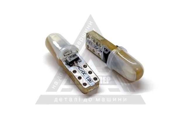 Лампа LED BLUE T5 W2*4.6d 12V-2SMD-3014 (мікрушка) в матовій пластиковій колбі, друкована плата, мультиполярна 29076322
