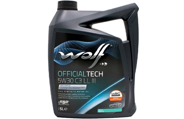 Олива моторна WOLF OFFICIALTECH 5W30 C3 LL III 5L