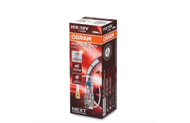 Автолампа OSRAM 64151 NL H3 Night Breaker LASER NG+150%  55W 12V PK22S 10X2 HardDuopet