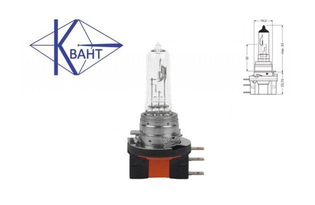Лампа Квант H15 12V 55/15W PGJ19Т-1