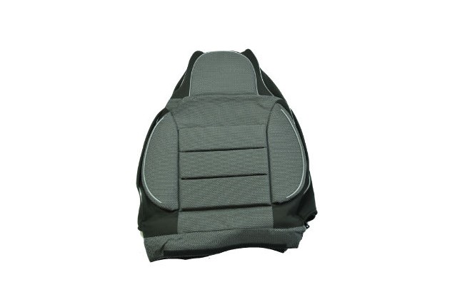 Авточохли на сидіння ПІЛОТ Lanos (Екошкіра+тканинна вставка) світло-сіра