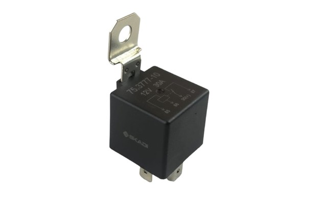 Реле 4 контакта 12В 30А универсальное, стартера, света (с креплением) с резистором SKADI