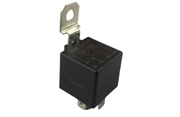 Реле 4 контакти 12В 40А універсальне, стартера, світла (з кріпленням) з резистором SKADI