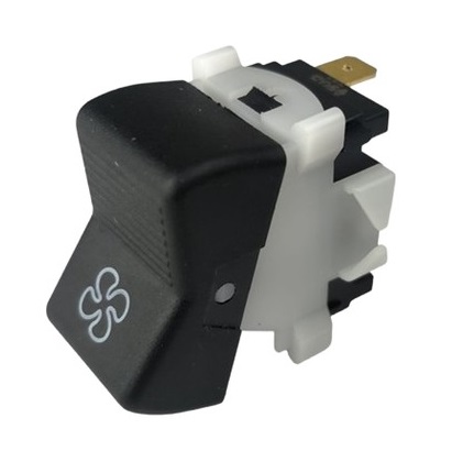 Кнопка (клавіша) вентилятора пічки 2105, 2121 білий корпус (3 контакти) SKADI