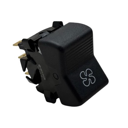 Кнопка (клавіша) вентилятора пічки 2105, 2121 чорний корпус (3 контакти) SKADI